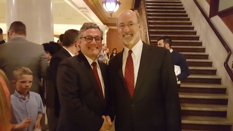 Andrew Sacks with Governor Tom Wolf